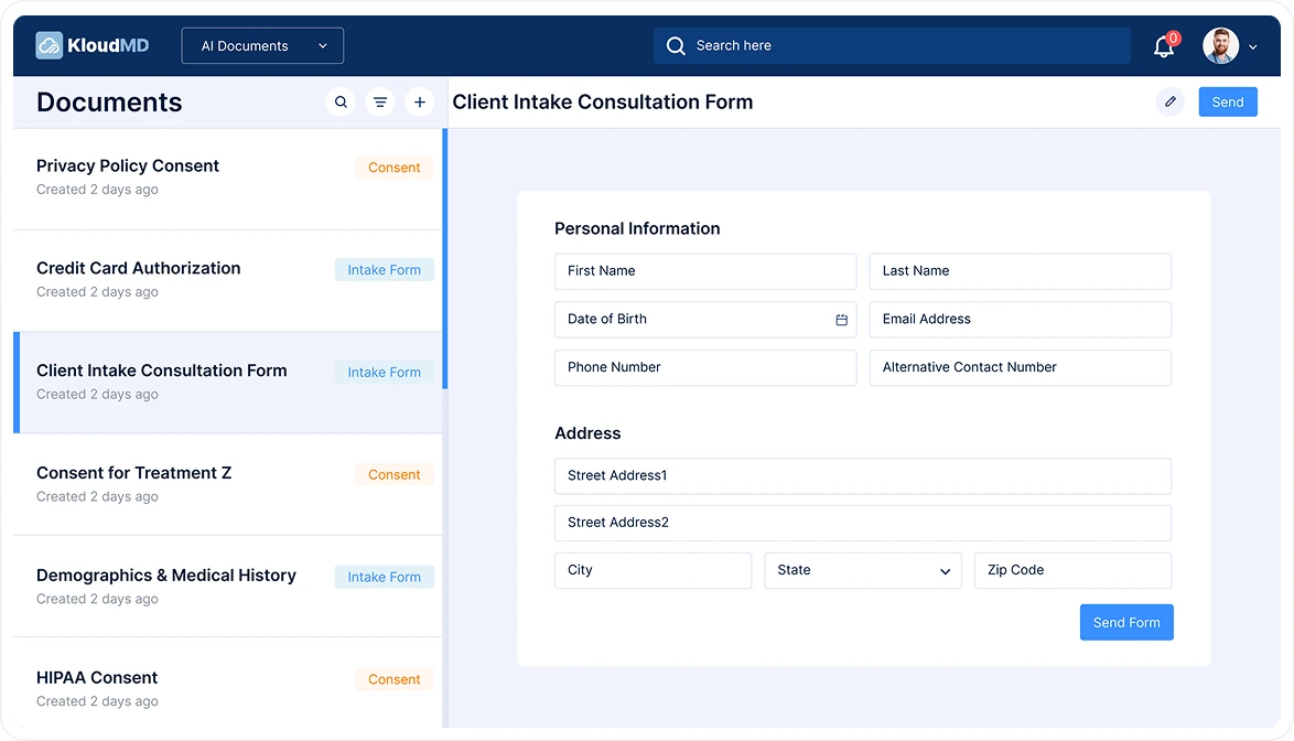 KloudMD document library