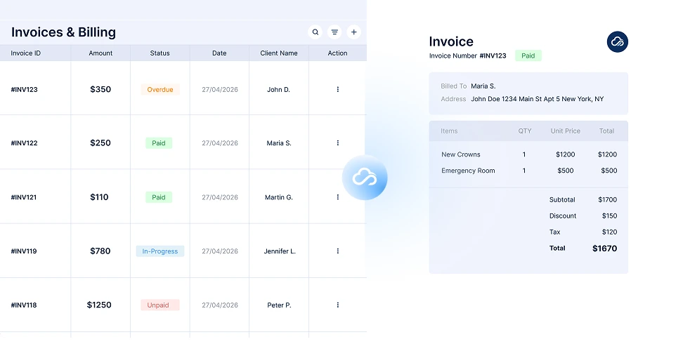 KloudMD invoices and billing