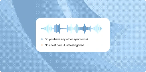 The AI voice agent answering a patient call