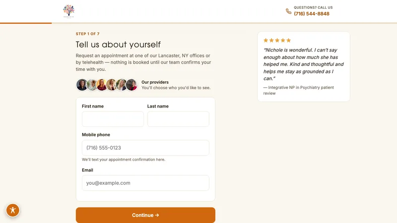 Integrative NP in Psychiatry online booking